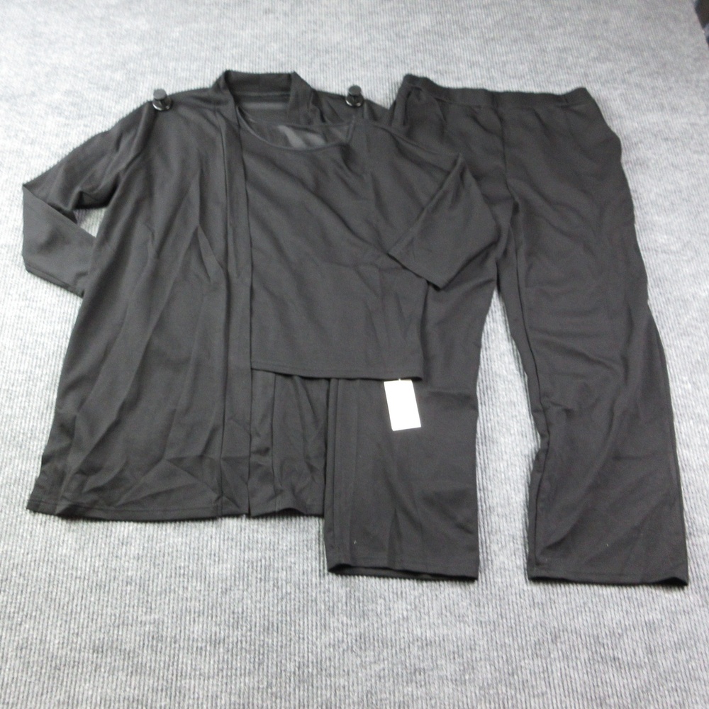 OVVABABY Outfit Set Womens 3XL Black Jersey Viscose Stretch Pullover 3 Piece NWT